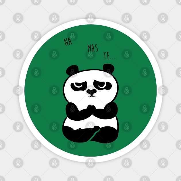 Namaste Panda Magnet by huebucket